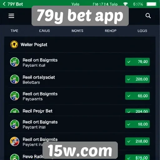 Opções de pagamento disponíveis no 79y bet app